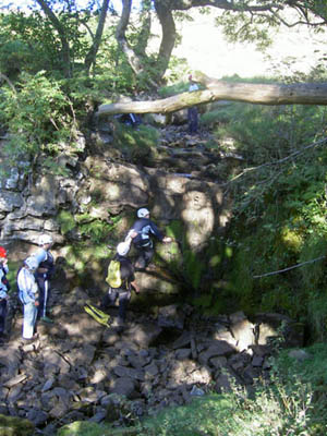 Ghyll scrambling - guiding